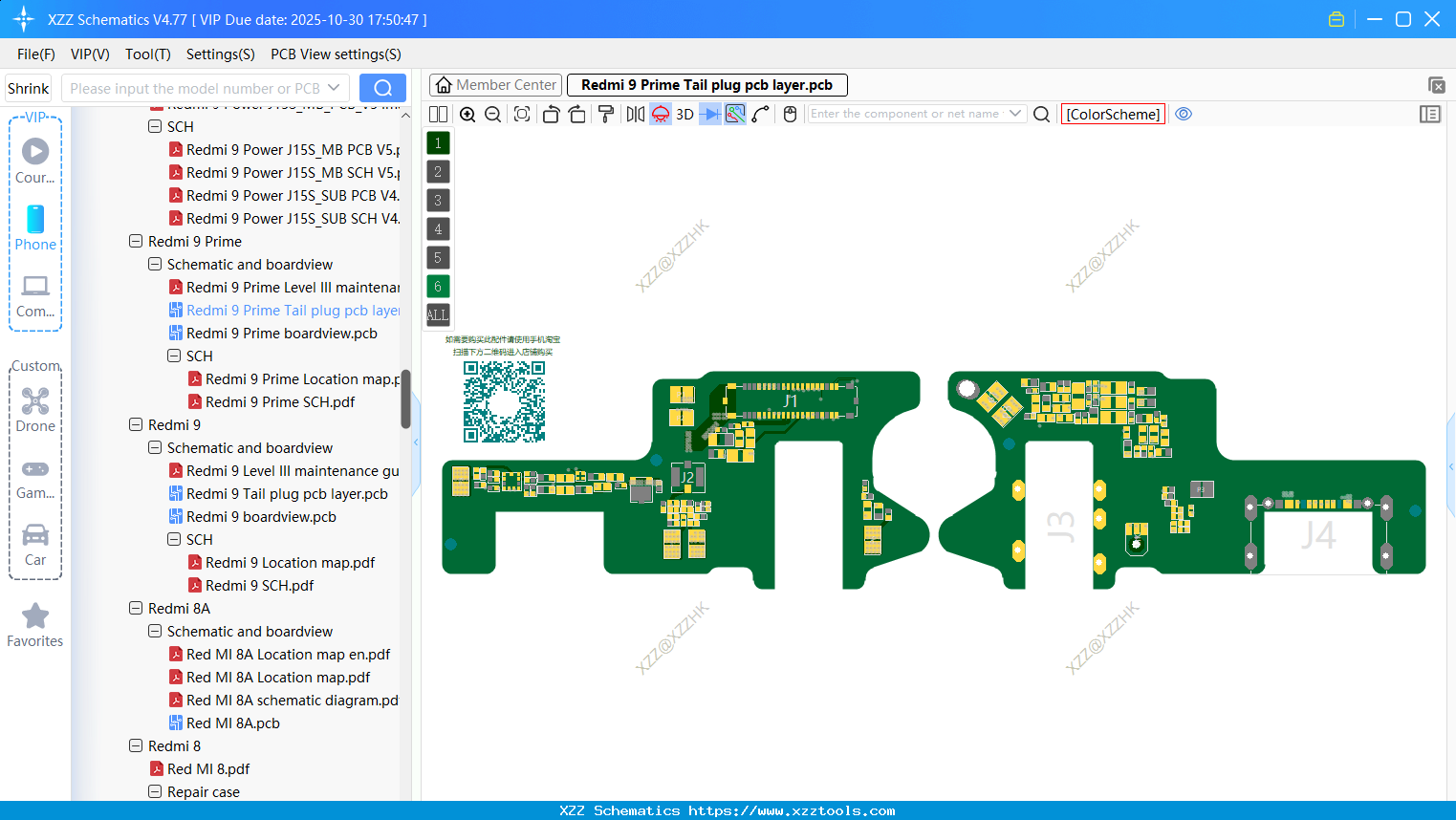 Xiaomi Redmi 9 Prime Tail Plug Pcb Layer